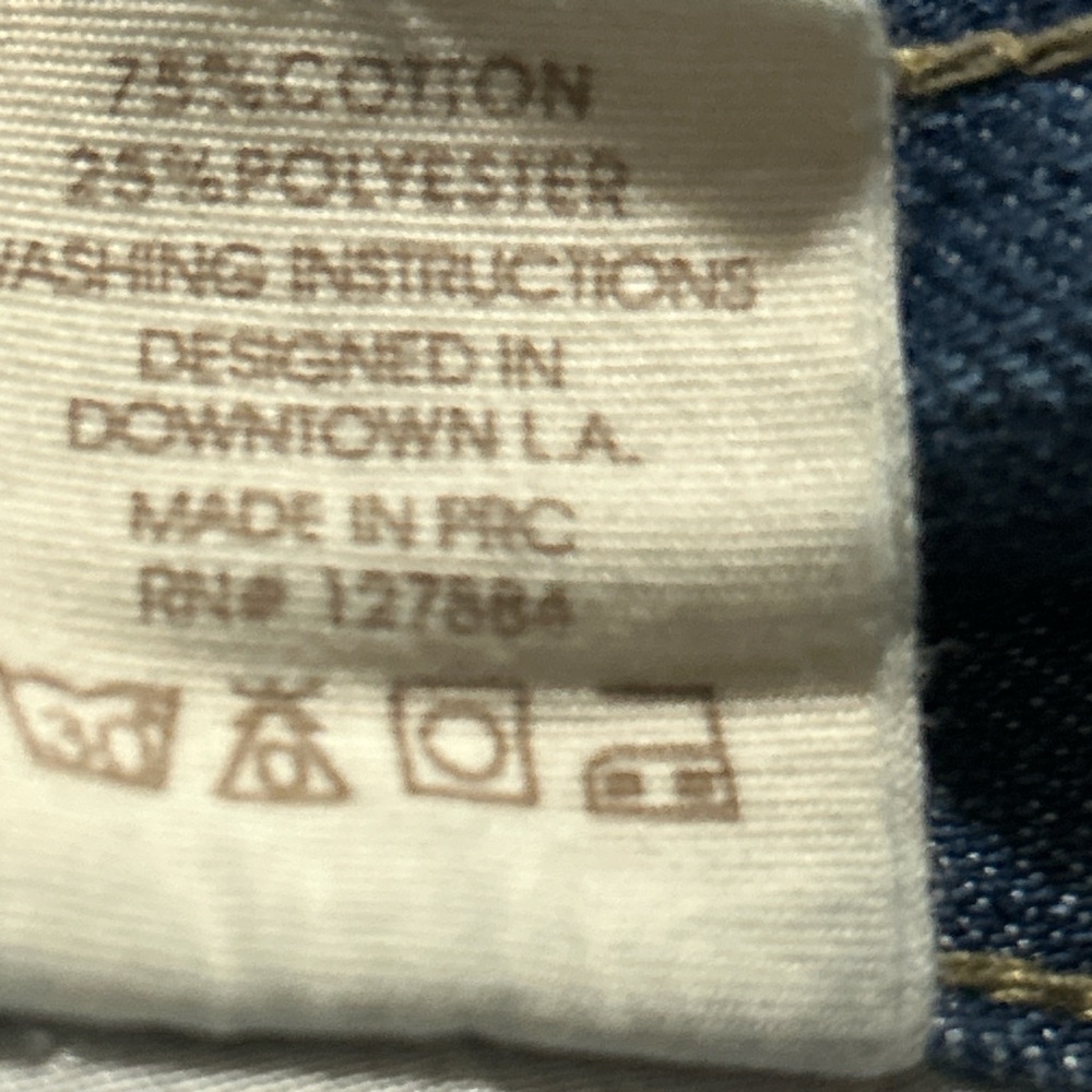 Blue Rag Classic Distressed Blue Denim Straight-leg Jeans ~ Size 30 - Picture 6 of 6